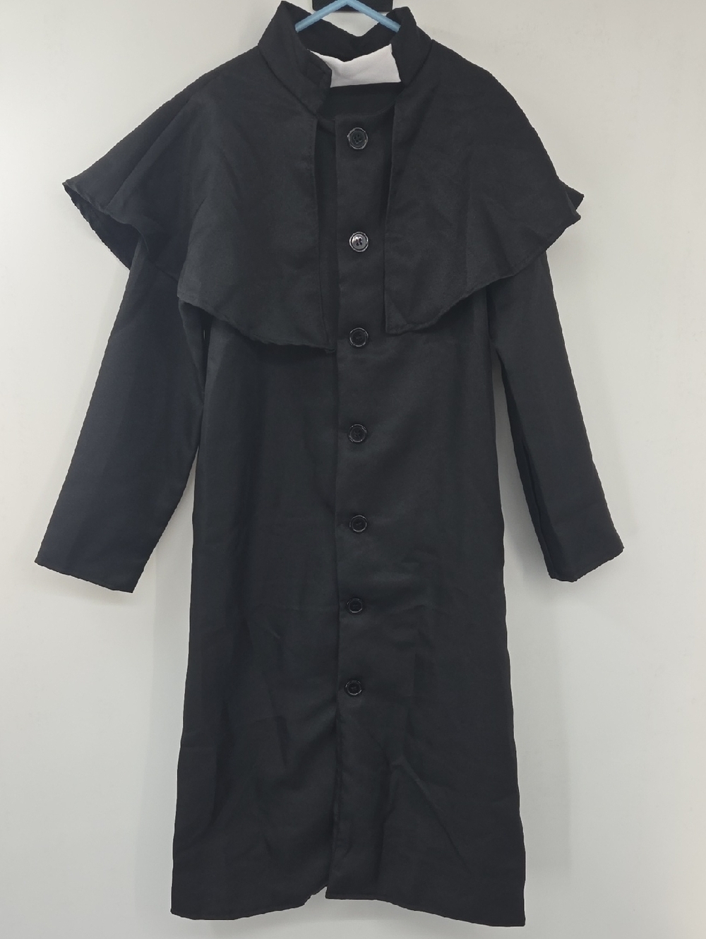 Children's Black Priest Costume with Gold Cross - Picture 6 of 16